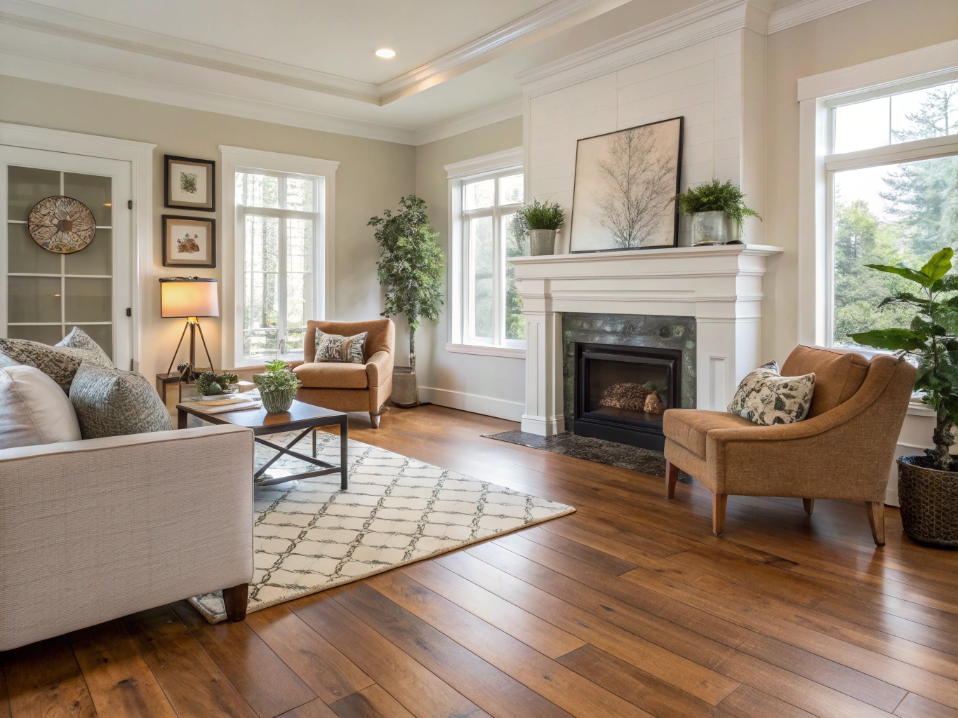 Hardwood flooring installation in a Marietta, GA home