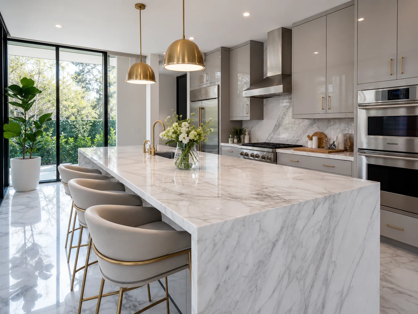 Luxury open-concept kitchen remodel in a Marietta GA home